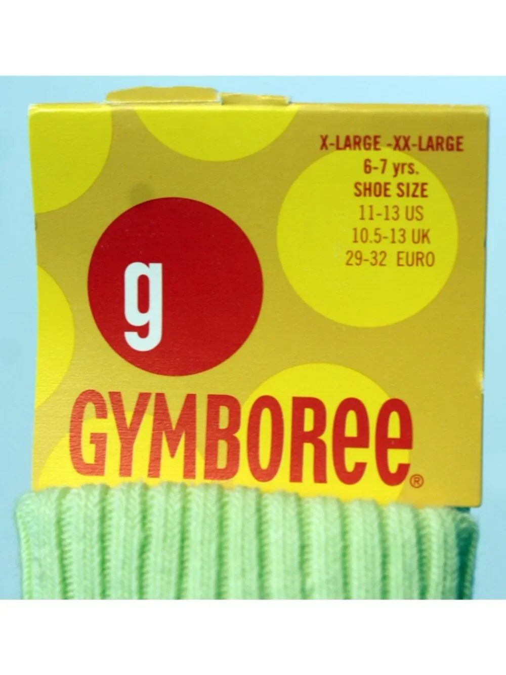 2003 Gymboree Sweet Cupcake Green 6-7 yrs Socks XL 11-13 Shoe Fold Over Bobby